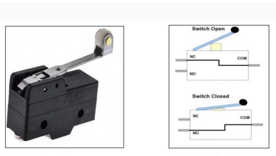 Micro switch with open and closed circuit diagram
